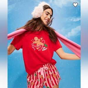 Old Navy Red Gingerbread Graphic Tee
